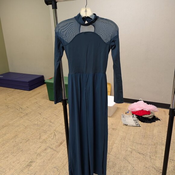 Balera Curved Illusion Neck Jumpsuit Pine - Picture 3 of 4